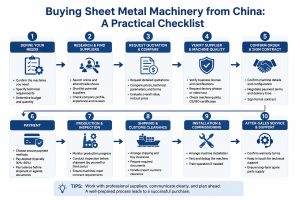 Ten-step checklist for buying sheet metal machinery from China