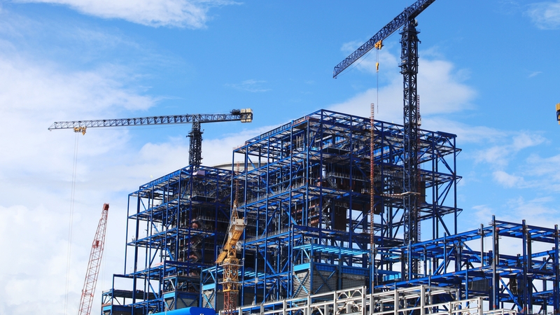 Steel-frame construction illustrating formed sheet and plate applications