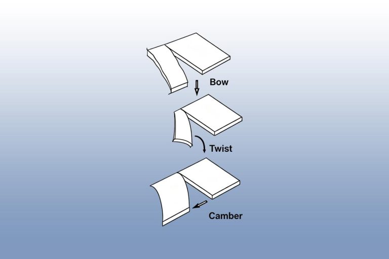 Sheared sheet metal strip showing deformation