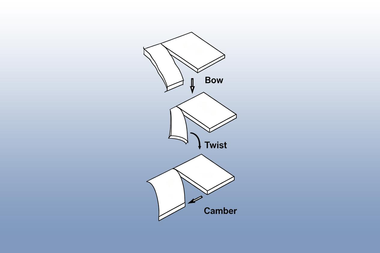 Sheared sheet metal strip showing deformation