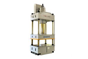 BEIGEMA Y32K-315T four-column hydraulic press with its upper beam, columns and slide